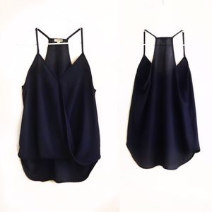 Women’s Navy blue wrap tank/ blouse